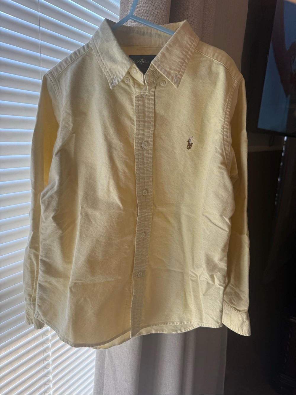 Polo by Ralph Lauren Light Yellow Button-Down Oxford Shirt